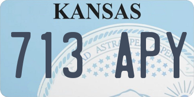 KS license plate 713APY
