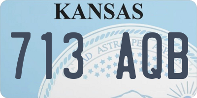 KS license plate 713AQB