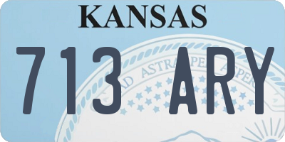 KS license plate 713ARY