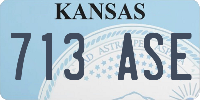 KS license plate 713ASE