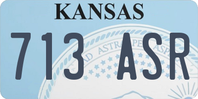 KS license plate 713ASR