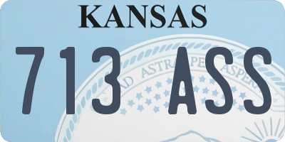 KS license plate 713ASS