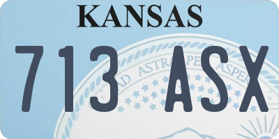 KS license plate 713ASX