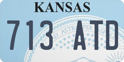 KS license plate 713ATD