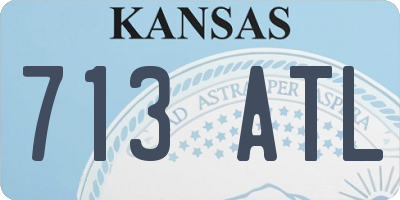 KS license plate 713ATL