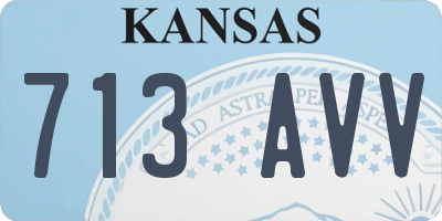 KS license plate 713AVV