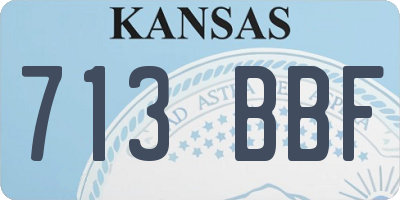 KS license plate 713BBF