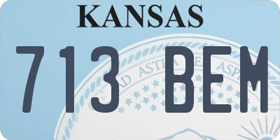 KS license plate 713BEM