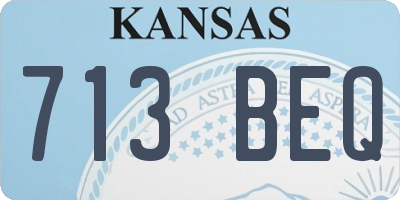 KS license plate 713BEQ