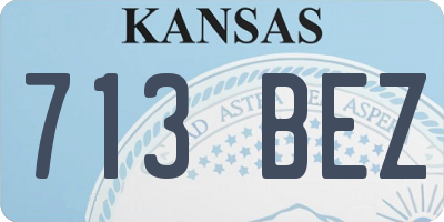 KS license plate 713BEZ