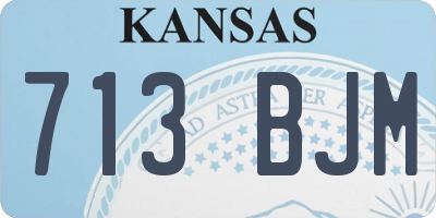 KS license plate 713BJM