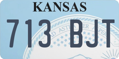 KS license plate 713BJT