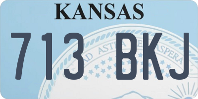 KS license plate 713BKJ