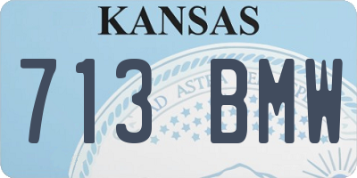 KS license plate 713BMW
