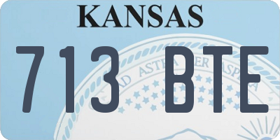 KS license plate 713BTE