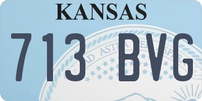 KS license plate 713BVG