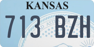 KS license plate 713BZH