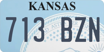 KS license plate 713BZN