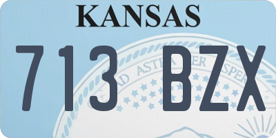 KS license plate 713BZX