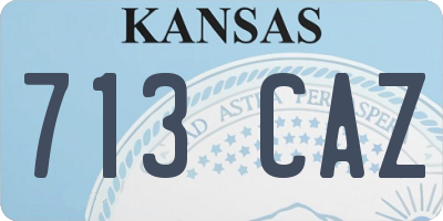 KS license plate 713CAZ