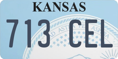KS license plate 713CEL