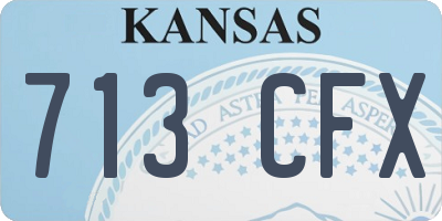 KS license plate 713CFX
