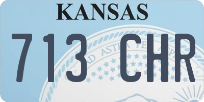 KS license plate 713CHR