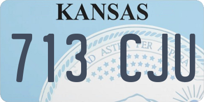 KS license plate 713CJU