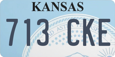 KS license plate 713CKE