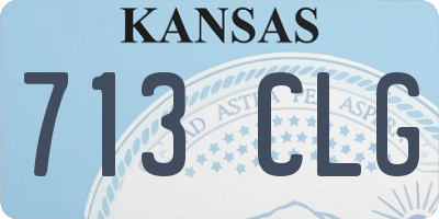 KS license plate 713CLG