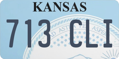 KS license plate 713CLI