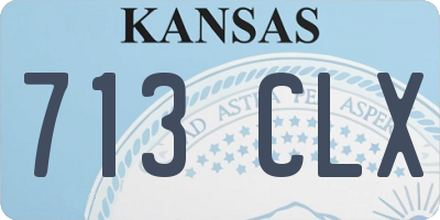 KS license plate 713CLX