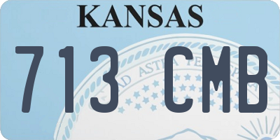 KS license plate 713CMB
