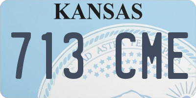 KS license plate 713CME