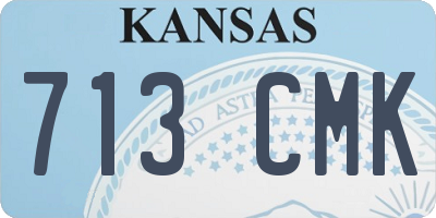 KS license plate 713CMK
