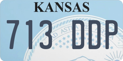 KS license plate 713DDP