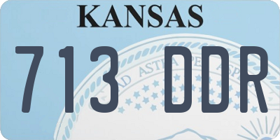KS license plate 713DDR