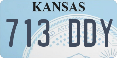KS license plate 713DDY
