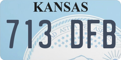 KS license plate 713DFB