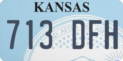 KS license plate 713DFH