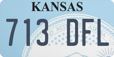 KS license plate 713DFL