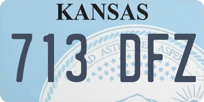 KS license plate 713DFZ