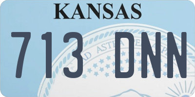 KS license plate 713DNN