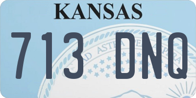 KS license plate 713DNQ