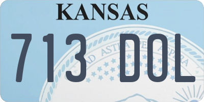 KS license plate 713DOL