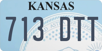 KS license plate 713DTT