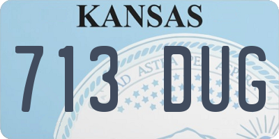 KS license plate 713DUG