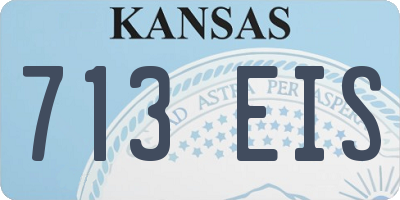 KS license plate 713EIS