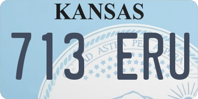 KS license plate 713ERU