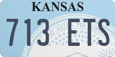 KS license plate 713ETS